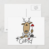 Cupid Reindeer Tshirts en Gifts Briefkaart (Voorkant / Achterkant)