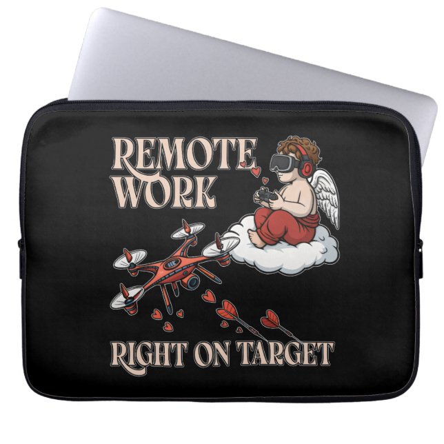 Cupid Remote Work, Valentine’s Day Laptop Sleeve (Voorkant)