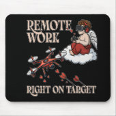 Cupid Remote Work, Valentine’s Day Muismat (Voorkant)