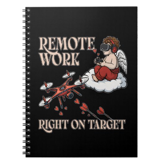 Cupid Remote Work, Valentine’s Day Notitieboek (Voorkant)
