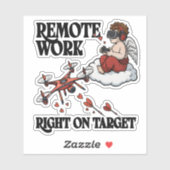 Cupid Remote Work, Valentine’s Day Sticker (Vel)