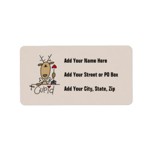 Cupid Rendier Kerst T-shirts en Cadeaus Etiket