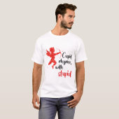 Cupid Rhymes met staar/schimmelwerende Valentijnse T-shirt (Voorkant volledig)