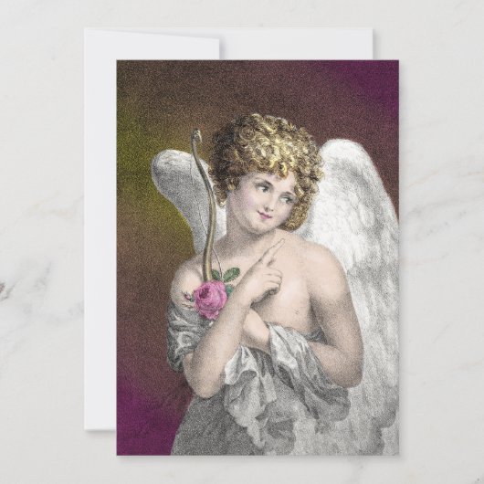  Cupid Romantic Wedding Invitations Kaart (Voorkant)