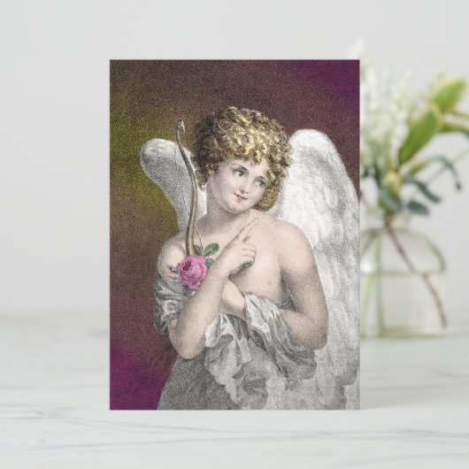  Cupid Romantic Wedding Invitations Kaart (Staand voorkant)