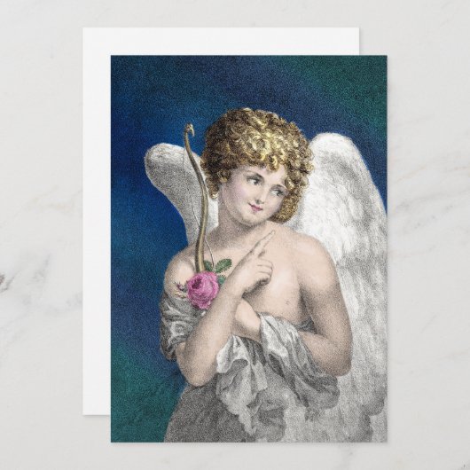 Cupid Romantic Wedding Invitations Kaart (Voorkant / Achterkant)