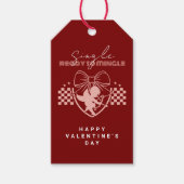 Cupid Rood Single Ready to Mingle Valentijnsdag Cadeaulabel (Voorkant)