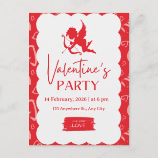 ​"Cupid’s Arrow" – Vibrant Modern Valentine’s Part Feestdagenkaart