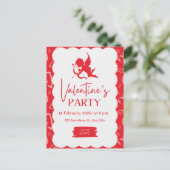 ​"Cupid’s Arrow" – Vibrant Modern Valentine’s Part Feestdagenkaart (Staand voorkant)