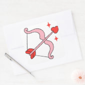 Cupid’s Bow and Arrow of Love – Cute Valentine Ill Vierkante Sticker (Envelop)