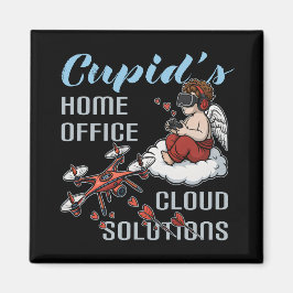 Cupid’s Home Office, Drone Valentine’s Day Magneet