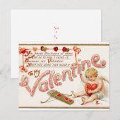 Cupid Sews Heart Valentijn Post Card Briefkaart (Voorkant / Achterkant)