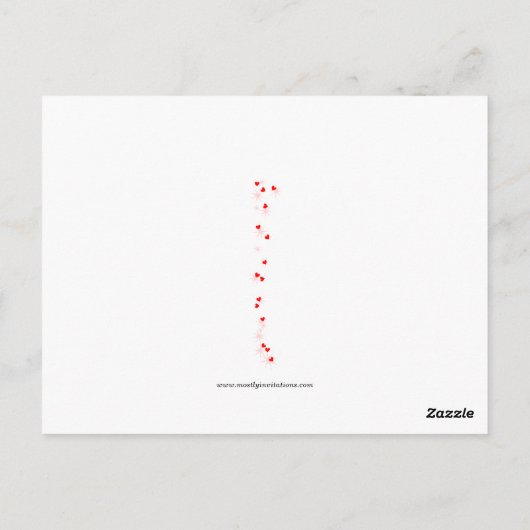  Cupid Sews Heart Valentijn Post Card Briefkaart (Achterkant)