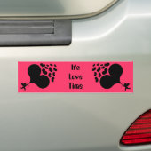 Cupid Shooting Hearts Bumpersticker (Op auto)