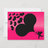 Cupid Shooting Hearts Feestdagenkaart (Voorkant)