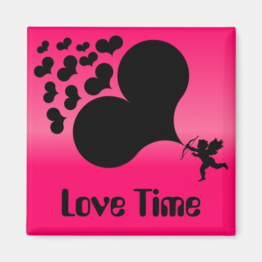 Cupid Shooting Hearts Magneet (Voorkant)