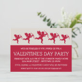 Cupid Silhouette Valetine's Day (Donkerrood) Kaart (Staand voorkant)