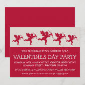 Cupid Silhouette Valetine's Day (Donkerrood) Kaart (Voorkant / Achterkant)