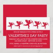 Cupid Silhouette Valetine's Day (rood) Kaart (Voorkant / Achterkant)