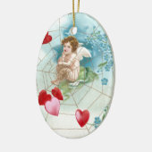 Cupid Snaring Hearts in  webValentijn Keramisch Ornament (Links)