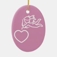 Cupid Strikes aangepast dubbelzijdig ornament