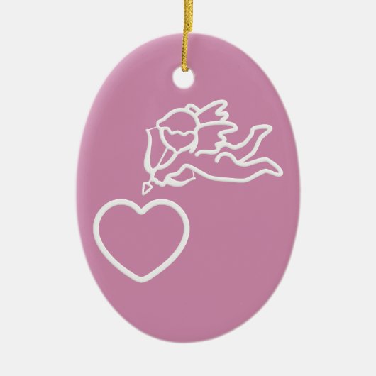 Cupid Strikes aangepast dubbelzijdig ornament (Voorkant)