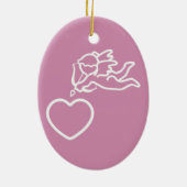 Cupid Strikes aangepast dubbelzijdig ornament (Achterkant)