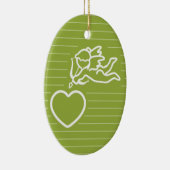 Cupid Strikes aangepast dubbelzijdig ornament (Rechts)