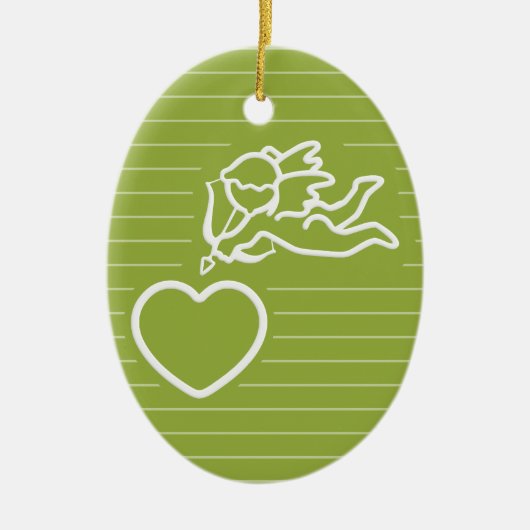Cupid Strikes aangepast dubbelzijdig ornament (Voorkant)