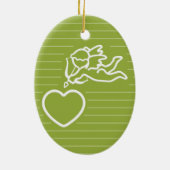 Cupid Strikes aangepast dubbelzijdig ornament (Achterkant)