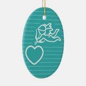 Cupid Strikes aangepast dubbelzijdig ornament (Rechts)