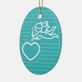 Cupid Strikes aangepast dubbelzijdig ornament (Links)
