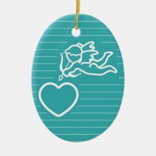 Cupid Strikes aangepast dubbelzijdig ornament