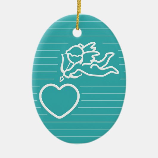 Cupid Strikes aangepast dubbelzijdig ornament (Voorkant)