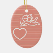 Cupid Strikes aangepast dubbelzijdig ornament (Achterkant)