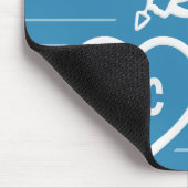 Cupid Strikes aangepast monogram mousepad Muismat (Hoek)