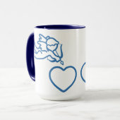 Cupid Strikes aangepaste mok - kies stijl, kleur (Voorkant links)