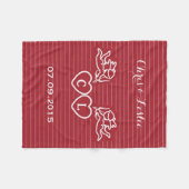 CUPID STRIKT aangepaste tekst & kleurenvlootsdeken Fleece Deken (Voorkant (Horizontaal))