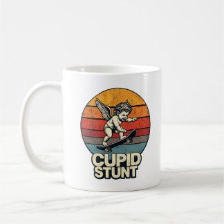 Cupid Stunt Funny Vintage Angel Retro Sunset Mug Koffiemok