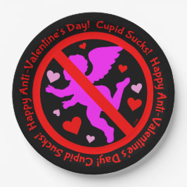 Cupid Sucks Happy Anti Valentiine Day Papieren Bordje