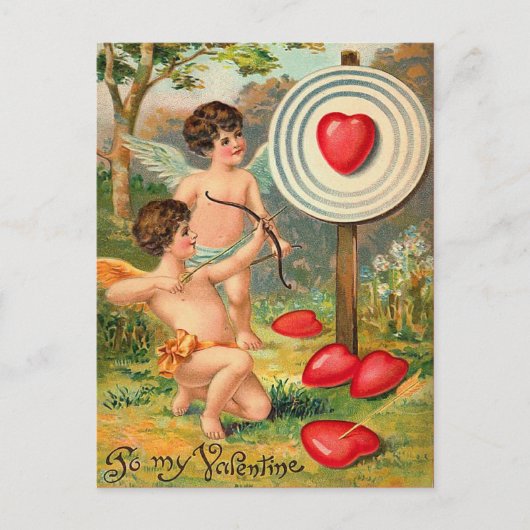 Cupid Target Practice Briefkaart (Voorkant)