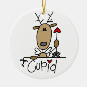 Cupid the Reindeer Kerstkeepomwille Ornament (Voorkant)