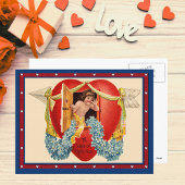 Cupid Token of Affection in a House Heart Briefkaart