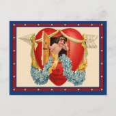 Cupid Token of Affection in a House Heart Briefkaart (Voorkant)