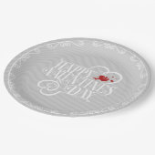 Cupid Typography Valentijnsdag White ID736 Papieren Bordje (Gekanteld)