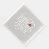 Cupid Typography Valentijnsdag White ID736 Servet (Hoek)