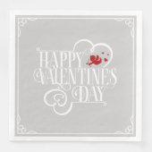 Cupid Typography Valentijnsdag White ID736 Servet (Voorkant)