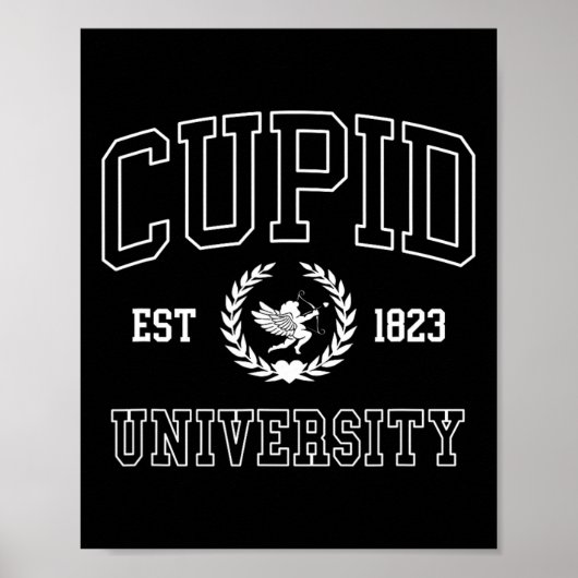Cupid University College Valentijnsdag trendy mann Poster (Voorkant)