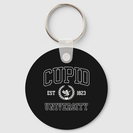 Cupid University College Valentijnsdag Trendy Mann Sleutelhanger (Voorkant)