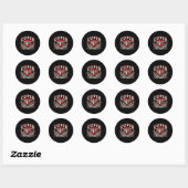 Cupid University Valentijn Thema Ronde Sticker (Vel)